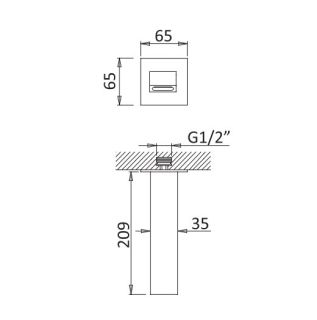 Излив для ванны, хром Cezares PORTA-SC-01